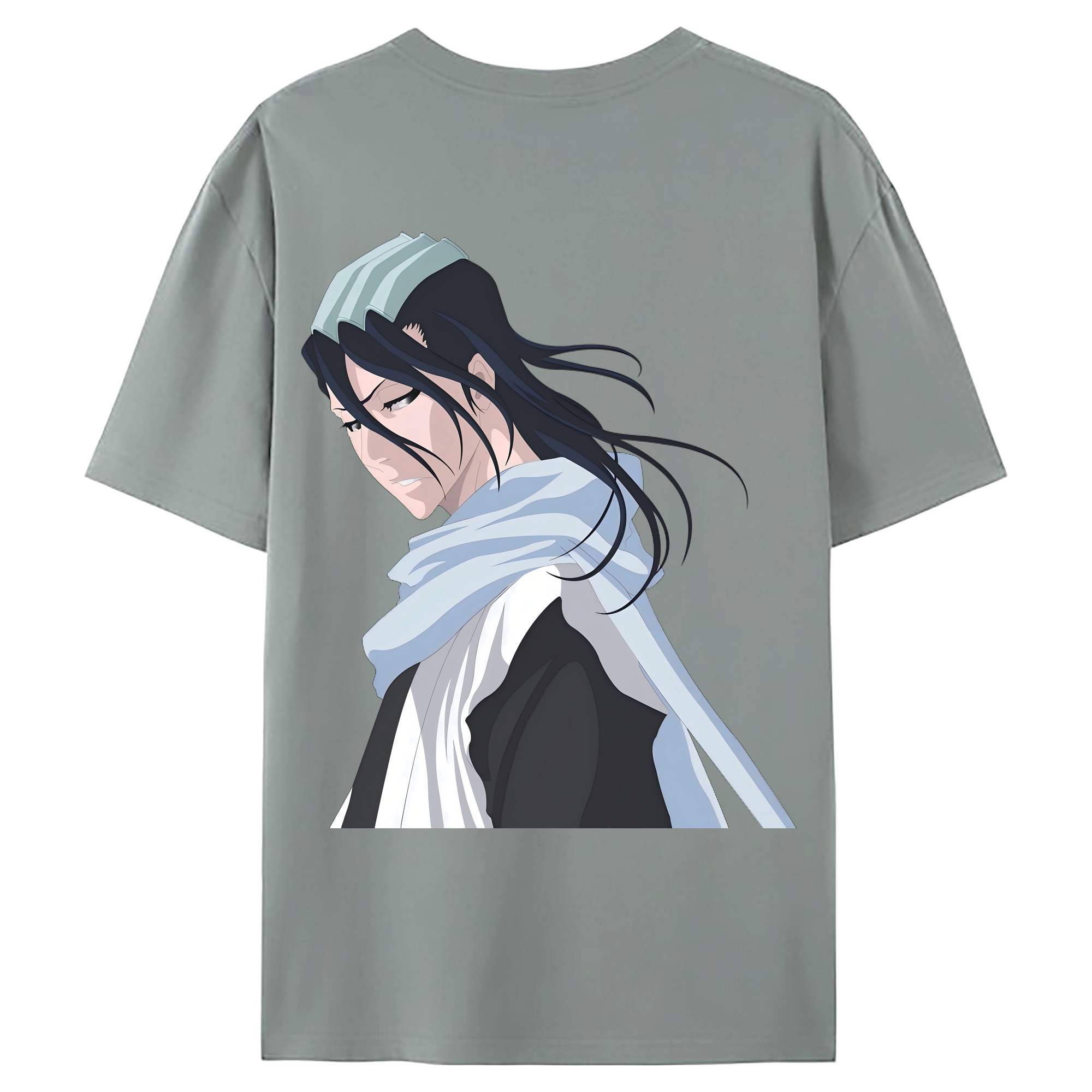 （画像用） ブリーチ くちき びゃくや BLEACH Kuchiki Byakuya 綿100％ メンズ半袖Tシャツ（バックプリント） 通気性